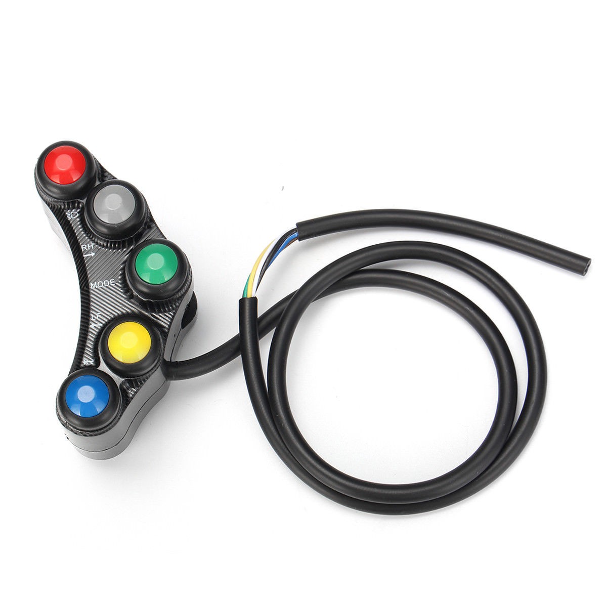 Universal New Motorcycle Race Bike Handlebar Switches Assembly 7 Button Array