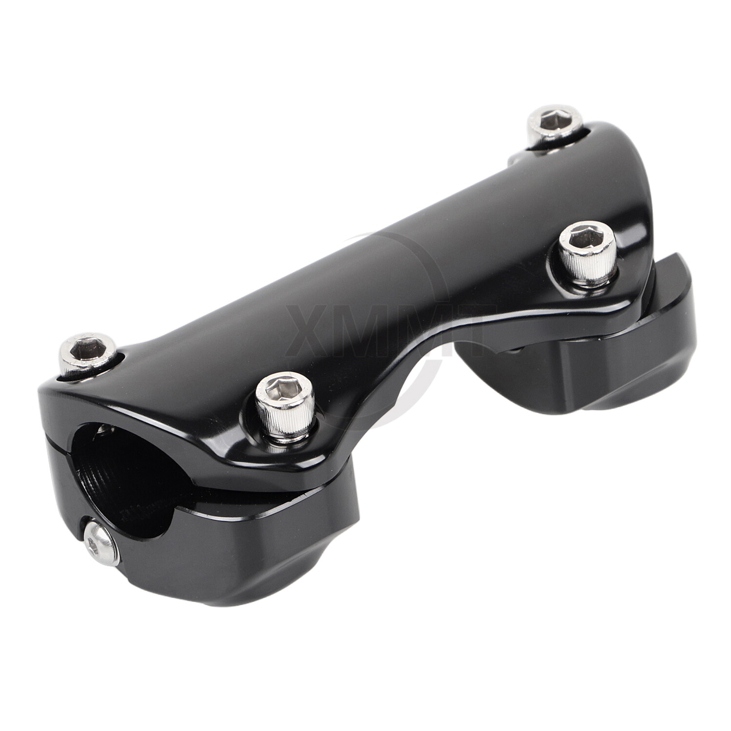 Black 1″ Handlebar Risers Top Clamp For Harley Touring Road King Street Glide