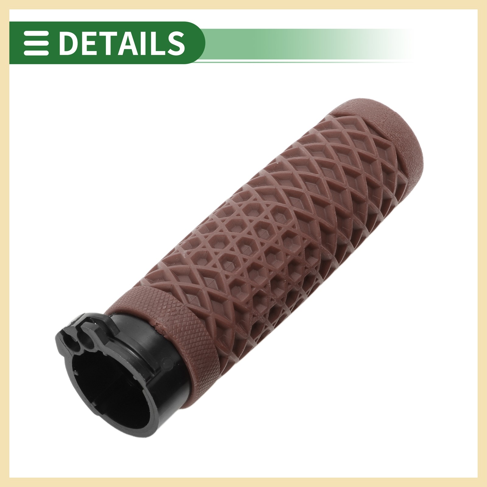 1in 25mm Motorcycle Hand Grips Cover Kit Handlebar Grips Brown