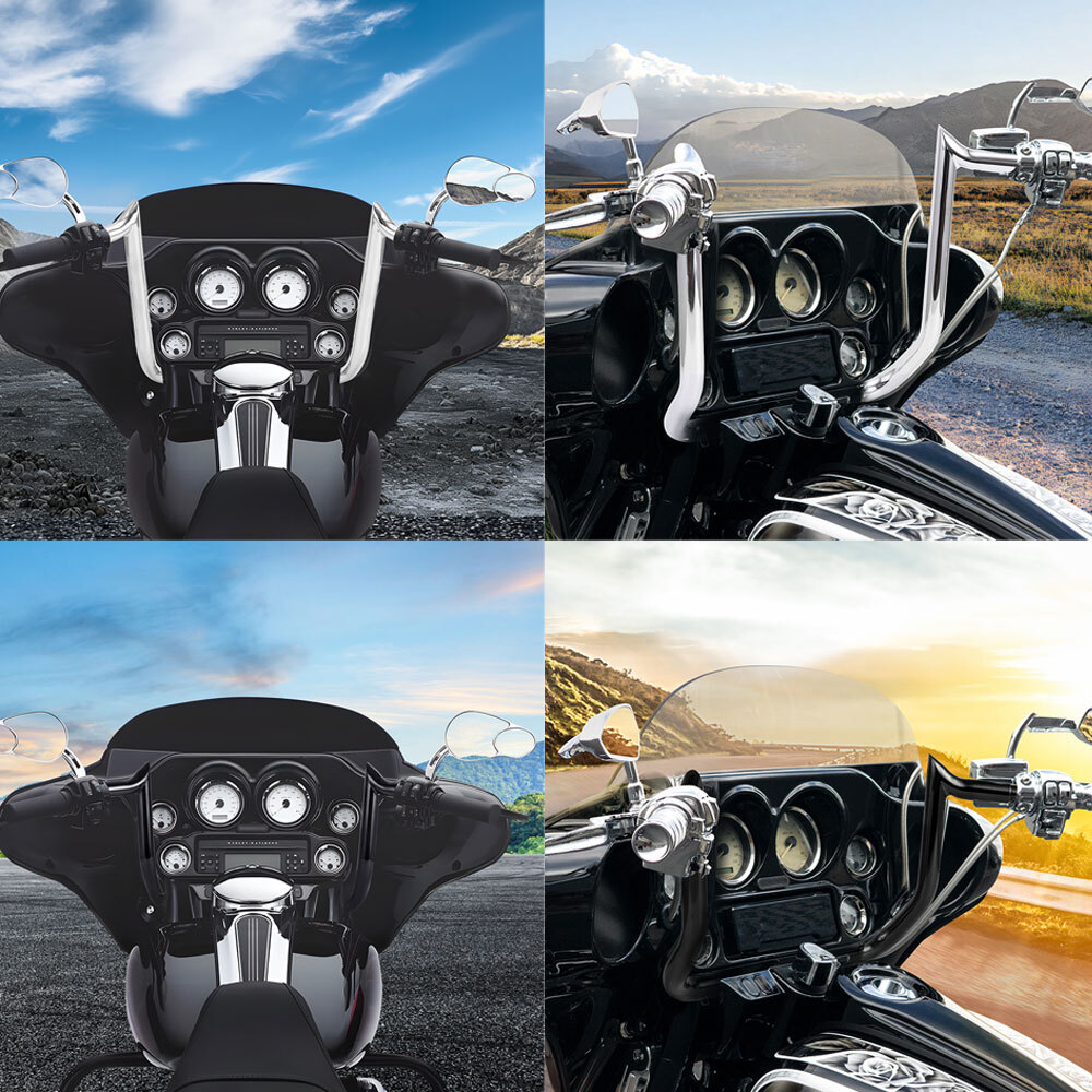 10″-14″ Rise Meathook Bagger Ape Handlebar for 86+ Harley Touring FLH FLHX FLHTC