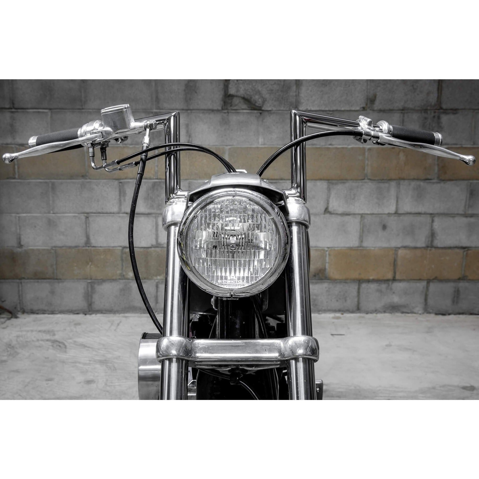 Chrome 1″ Z Bar Handlebars 6″ Rise chopper harley sportster shovelhead ironhead