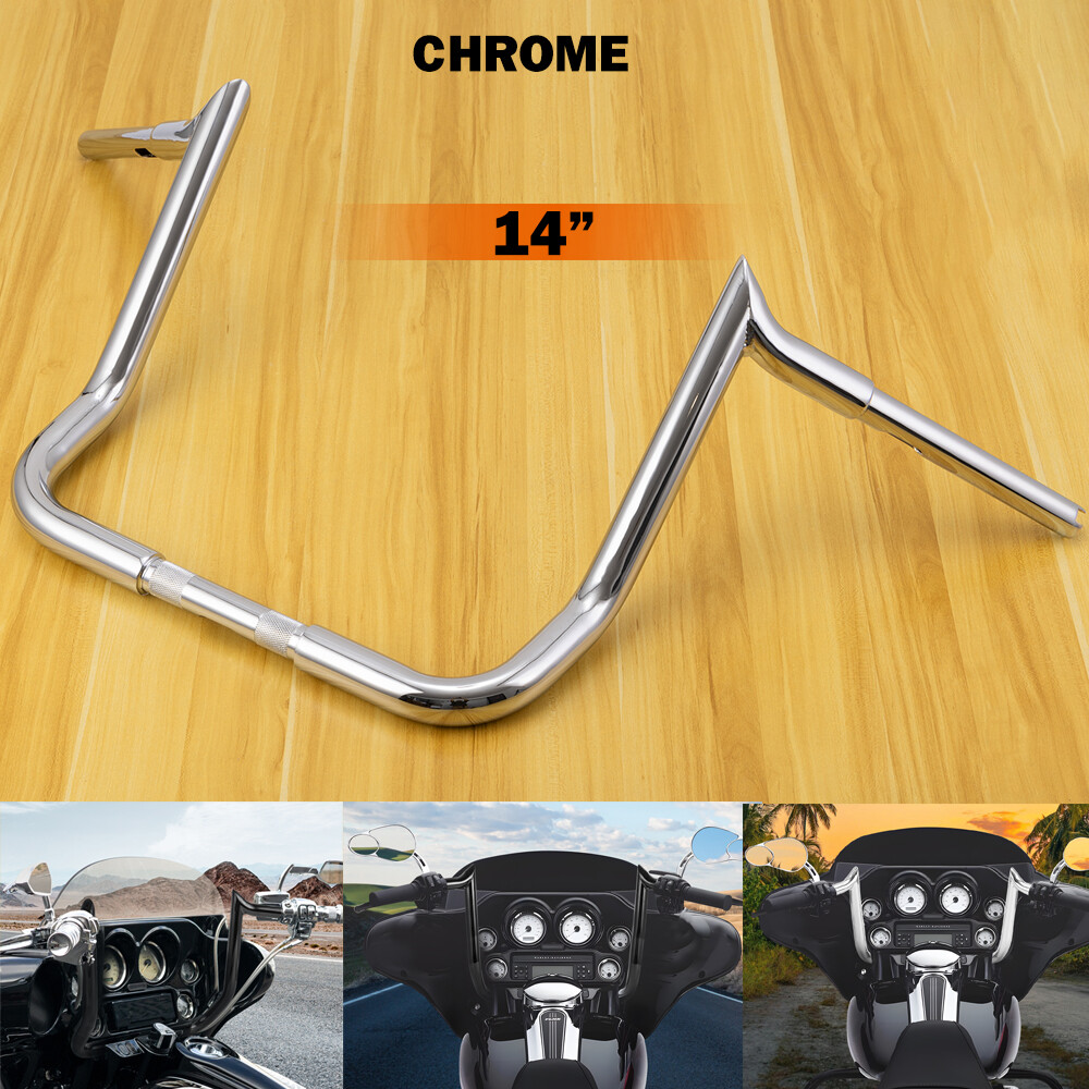 10″ 12″ 14″ Meathook Ape Hangers Handlebar for Harley Electra Glide Street Glide