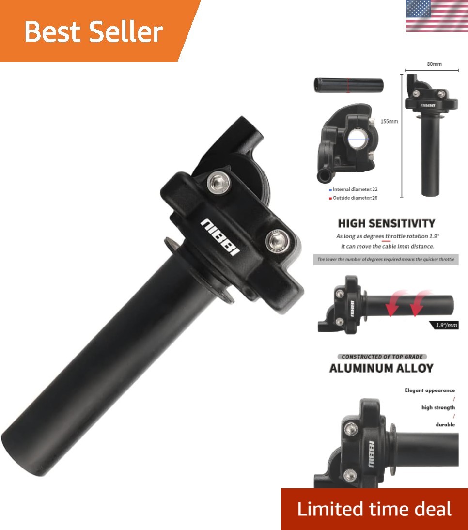 22mm Motorcycle Throttle Handle Atv Dirt Bike Scooter Aluminum Alloy Plastic