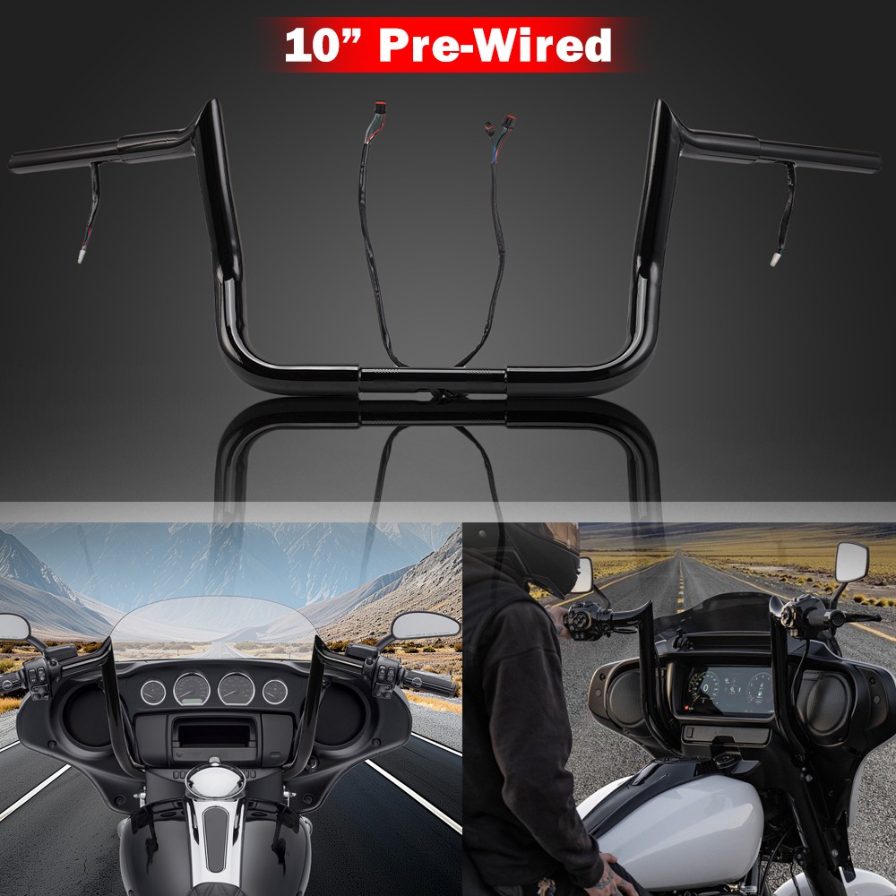 10″ 12″ 14″ Prewired Bars Meathook Apes For Harley Electra Street Glide Special