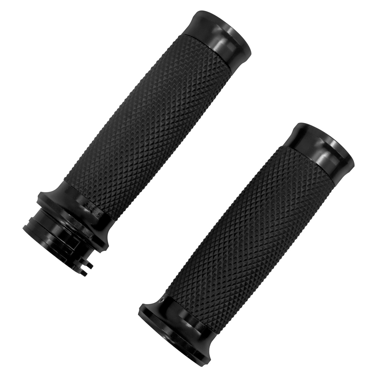 1″ Motorcycle Black Handlebar Hand Grips Fit For Harley Touring Softail Dyna