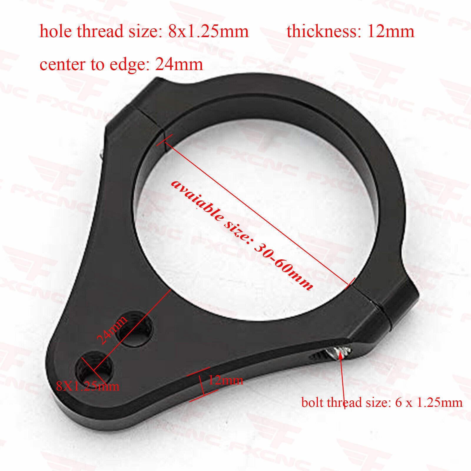 35mm-54mm 1pcs Universal CNC Steering Damper Brace Bracket Fork Clamp Mount USA