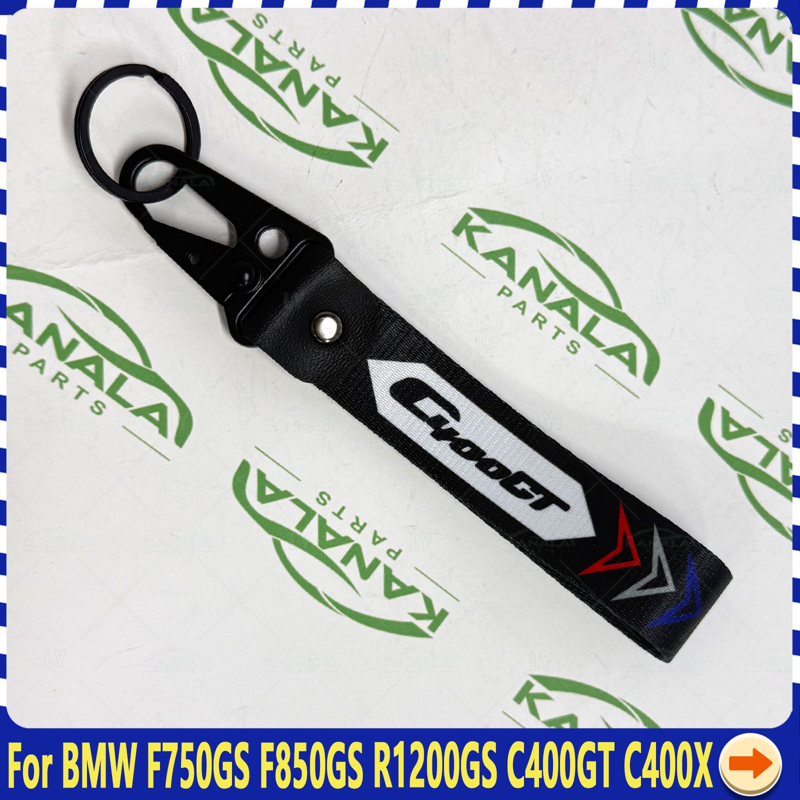 For BMW F750GS F850GS R1200GS C400GT C400X Embroidered Keychain Keyring Holder