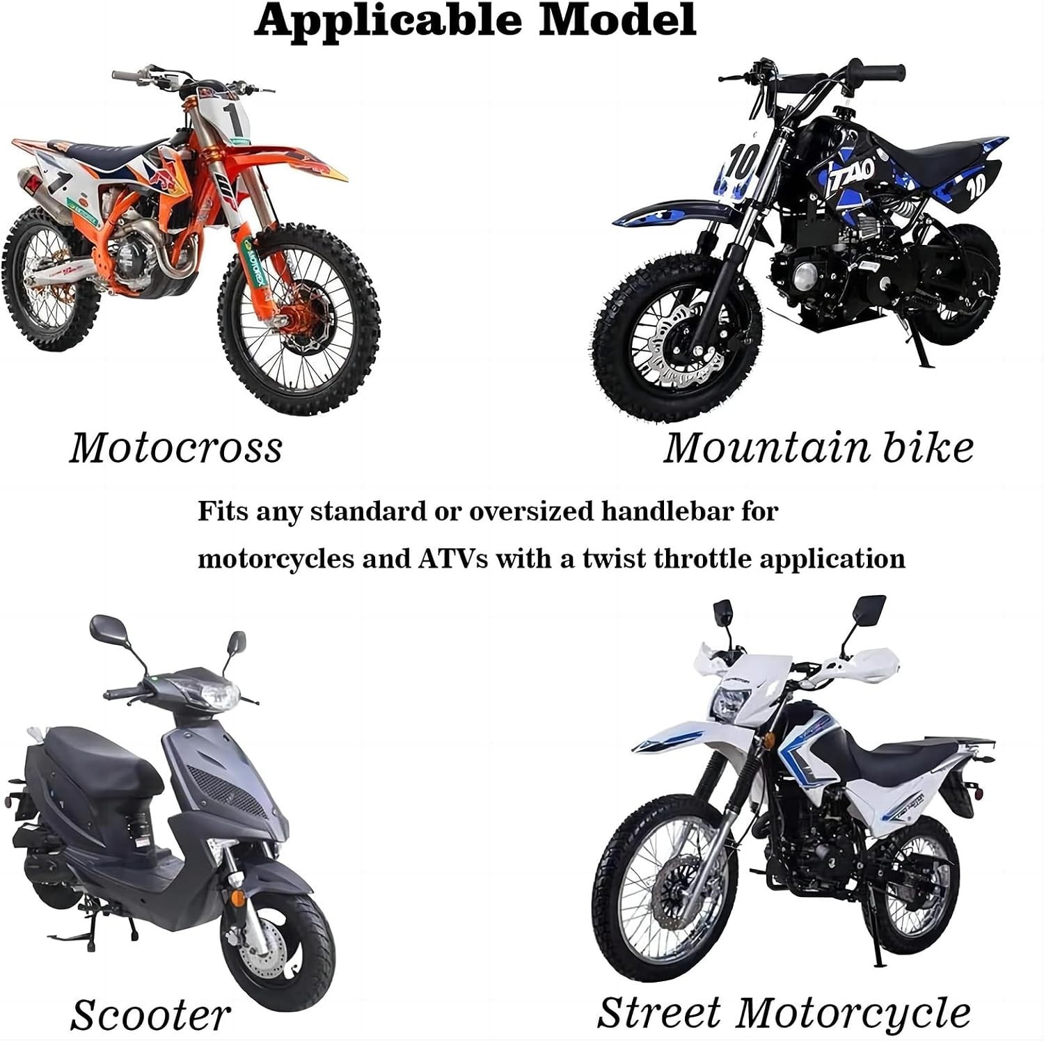 Durable Red Rubber Racing Grips for 7/8″ Motorbikes – Easy Installation