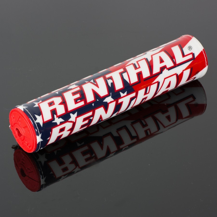 Renthal USA Flag 10″ Crossbar Bar Pad for 7/8″ Handlebar Red Foam Limited NEW