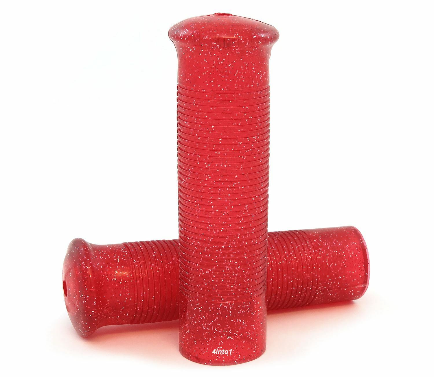 Jackhammer Metal Flake Motorcycle Grips – Red – 1″