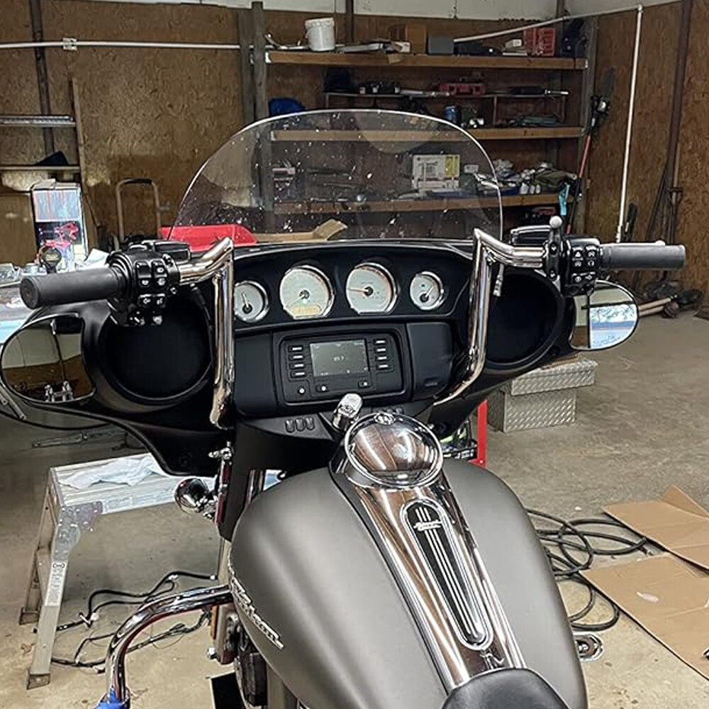 MOFUN 12” Prewired Bars Meathook Apes For Harley Electra, Street Glide, Special