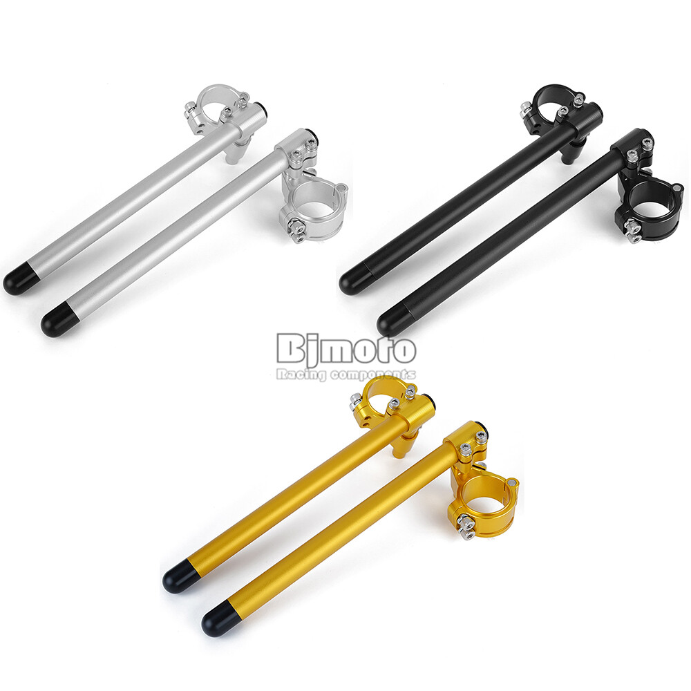 45mm CNC Adjustable Motorcycle 7/8” Clip-Ons On Fork Tube Rised Handle Bar
