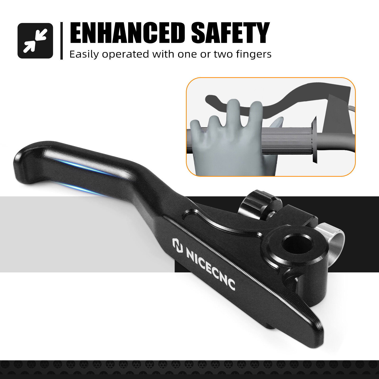 NICECNC Shorty Hand Brake Lever For KTM 150-500 EXC/EXCF/XCW/XCF-W/XWF 2014-2025