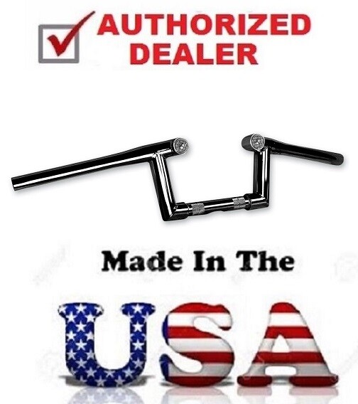 Pre-wired 5″ Ape Hangers 1 1/4 Inch Z Bars Black Handlebars by Paughco Harley