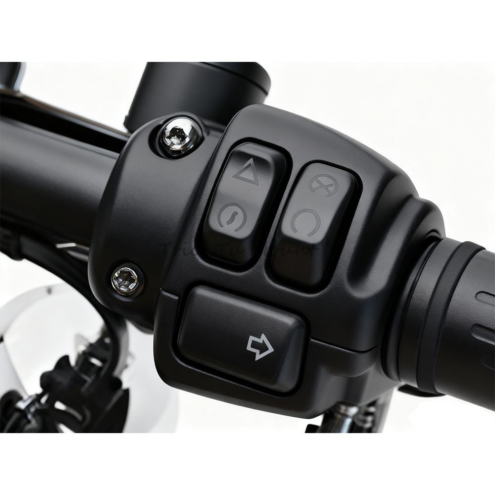 Matte Black Handlebar Switch Housings Cover For Harley Softail Heritage Classic