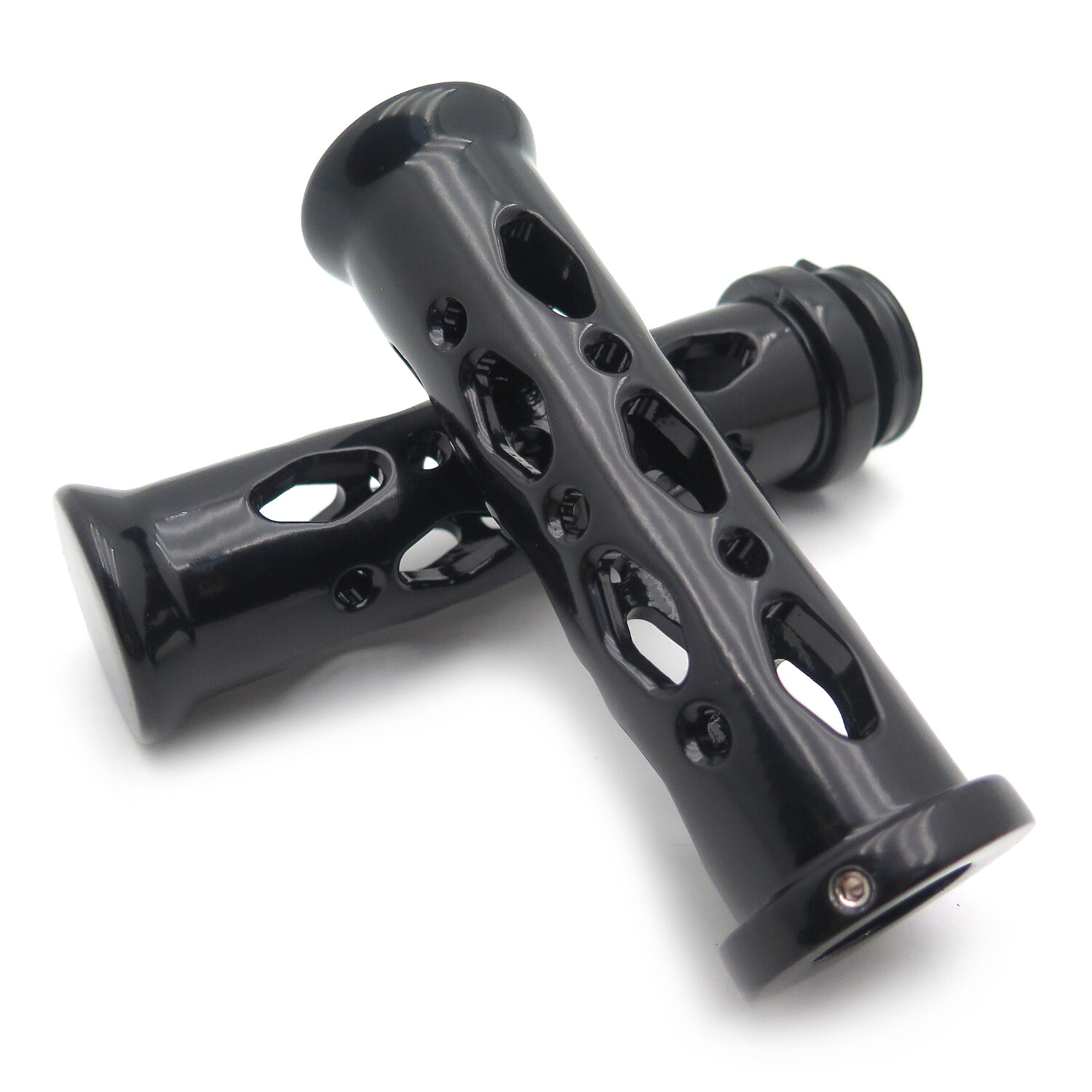 CNC Billet Aluminum Hand Grips For 7/8″ (22mm) Honda Kawasaki Suzuki Yamaha