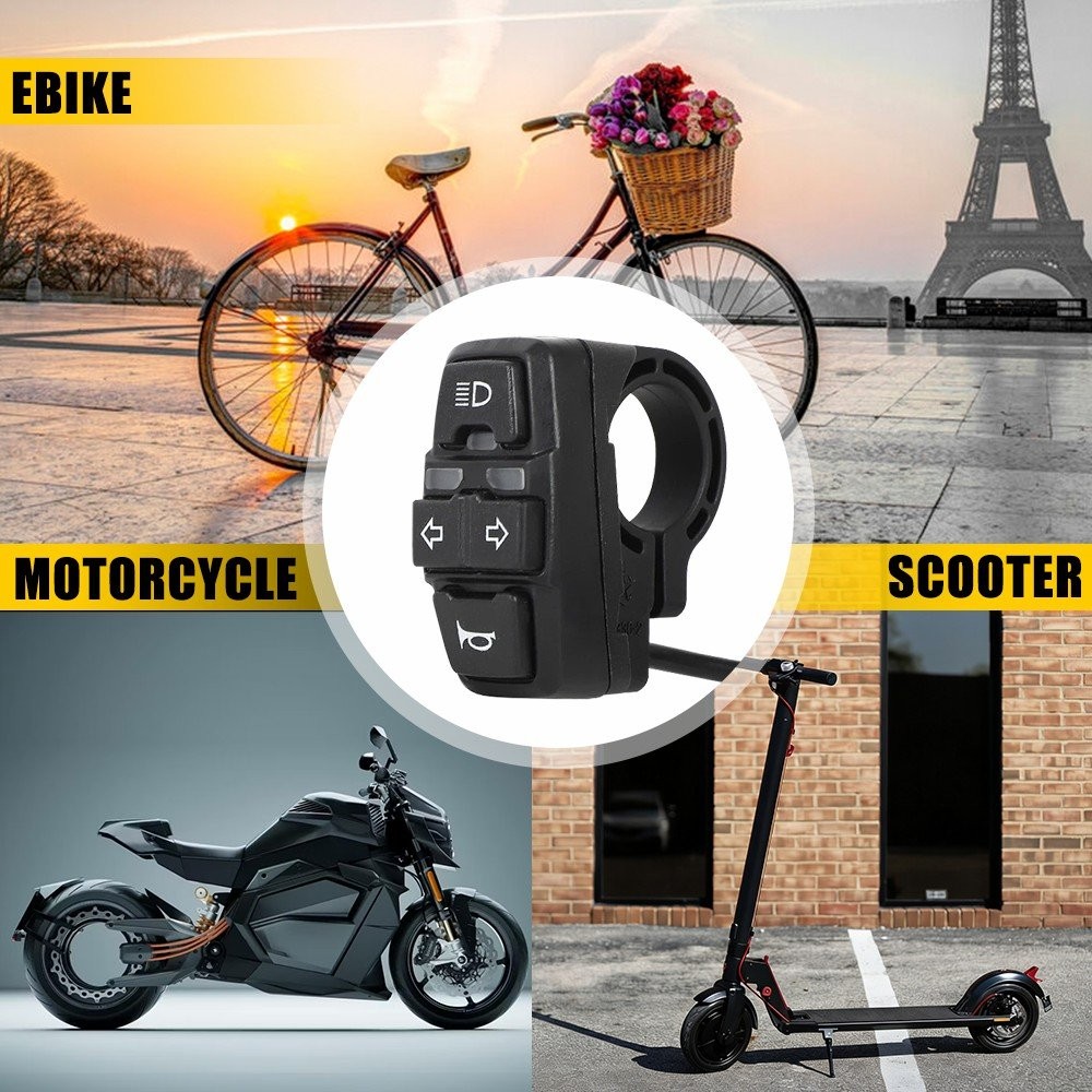 7/8″ 22mm Motorcycle Handlebar Horn Turn Light Switch Control Universal 1-10PCS