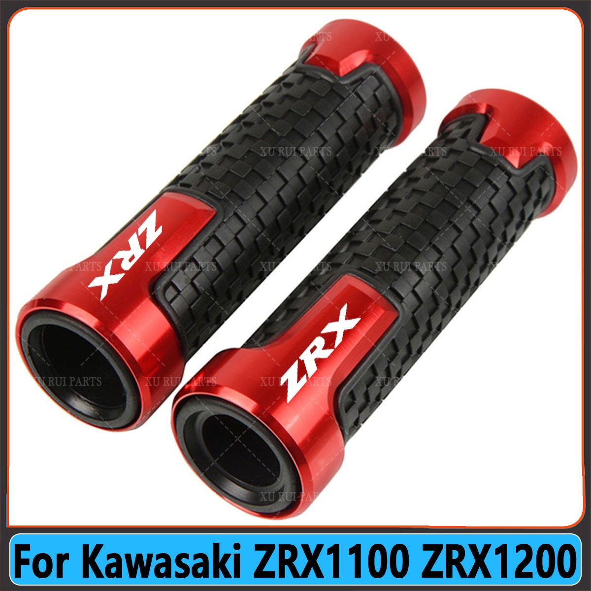 For Kawasaki ZRX1100 ZRX1200 None-Slip Gel Rubber 7/8″ Handlebar Handl Grips