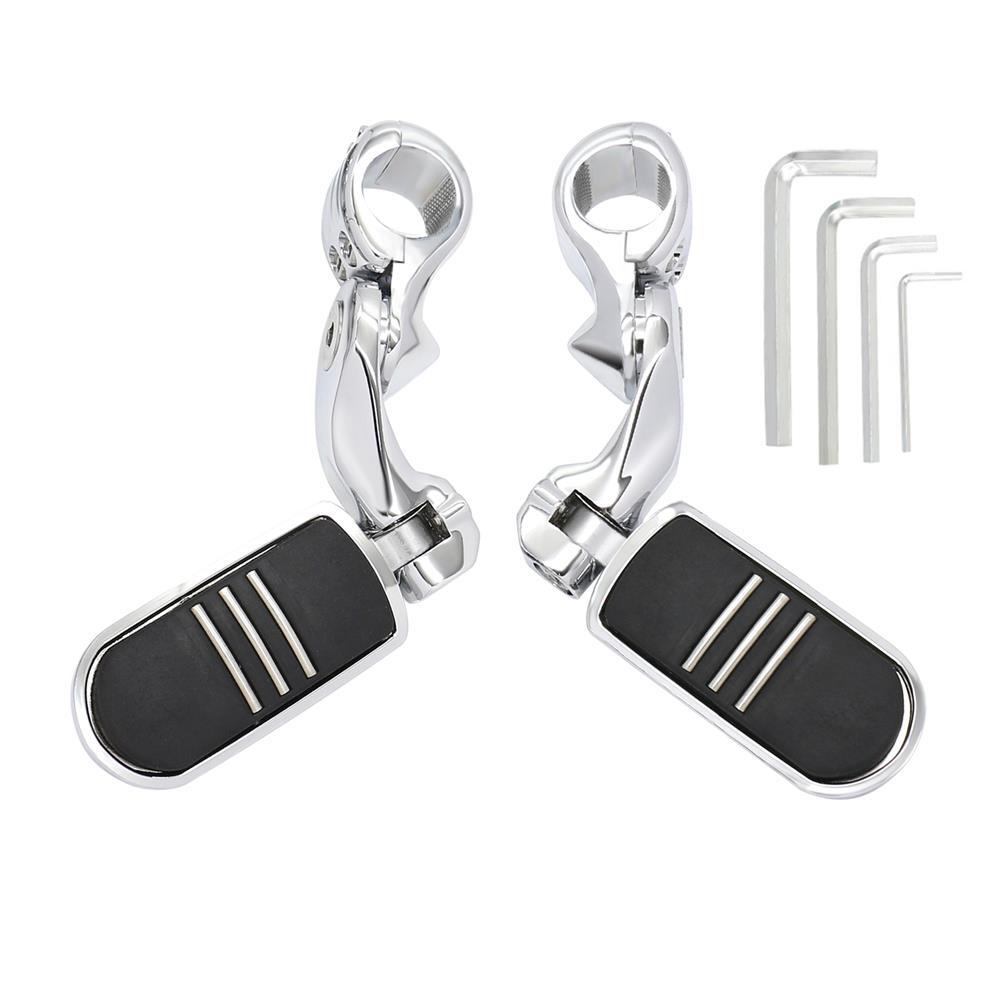 Front Rear 1-1/4″ 32MM Mount Foot Pegs / Footboards For Harley Touring 1993-2023