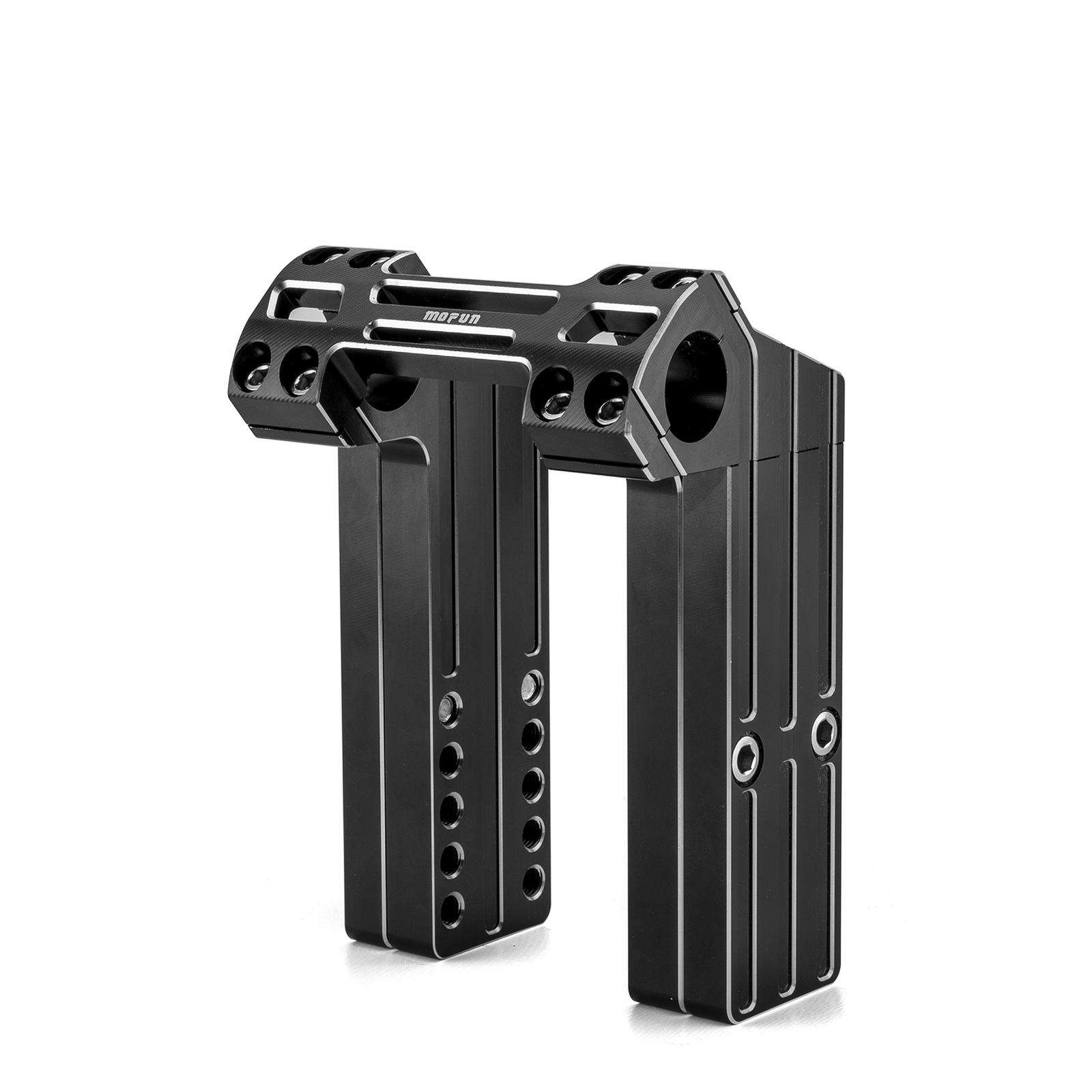 Black 6″ 8″ Adjustable Handlebar Risers For Harley Dyna Fat Bob Street Bob FXDL