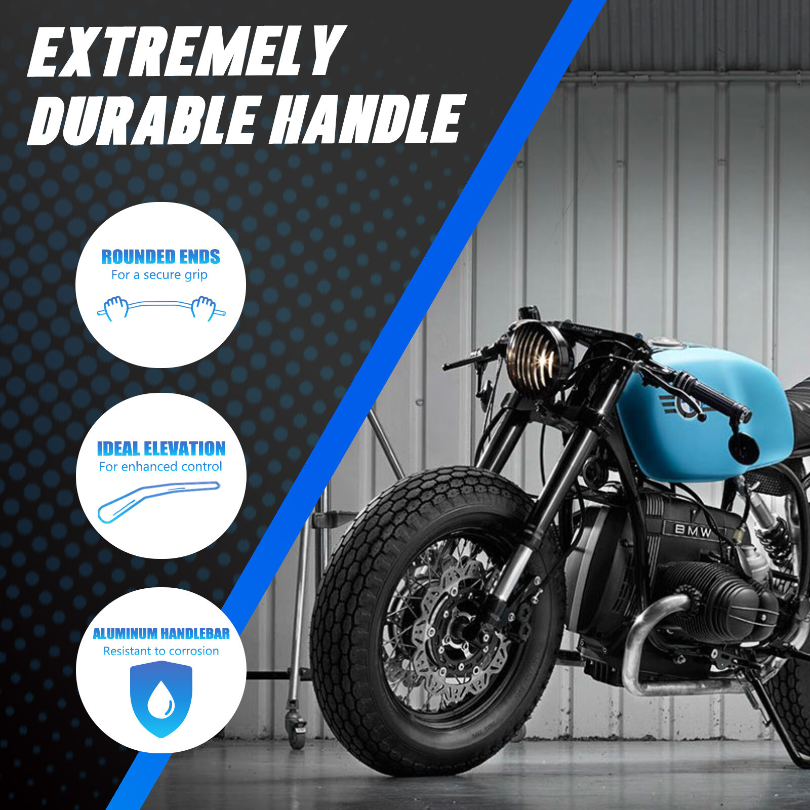For Harley Softail 1 inch 25mm Motorcycle Handle Drag Bar Handlebars Matte Black