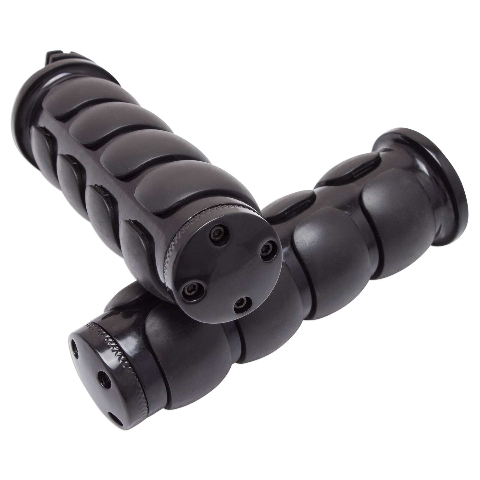 Handle Bar 22mm Left Right Front Black Universal Aero Hand Grip 7/8″ Rubber