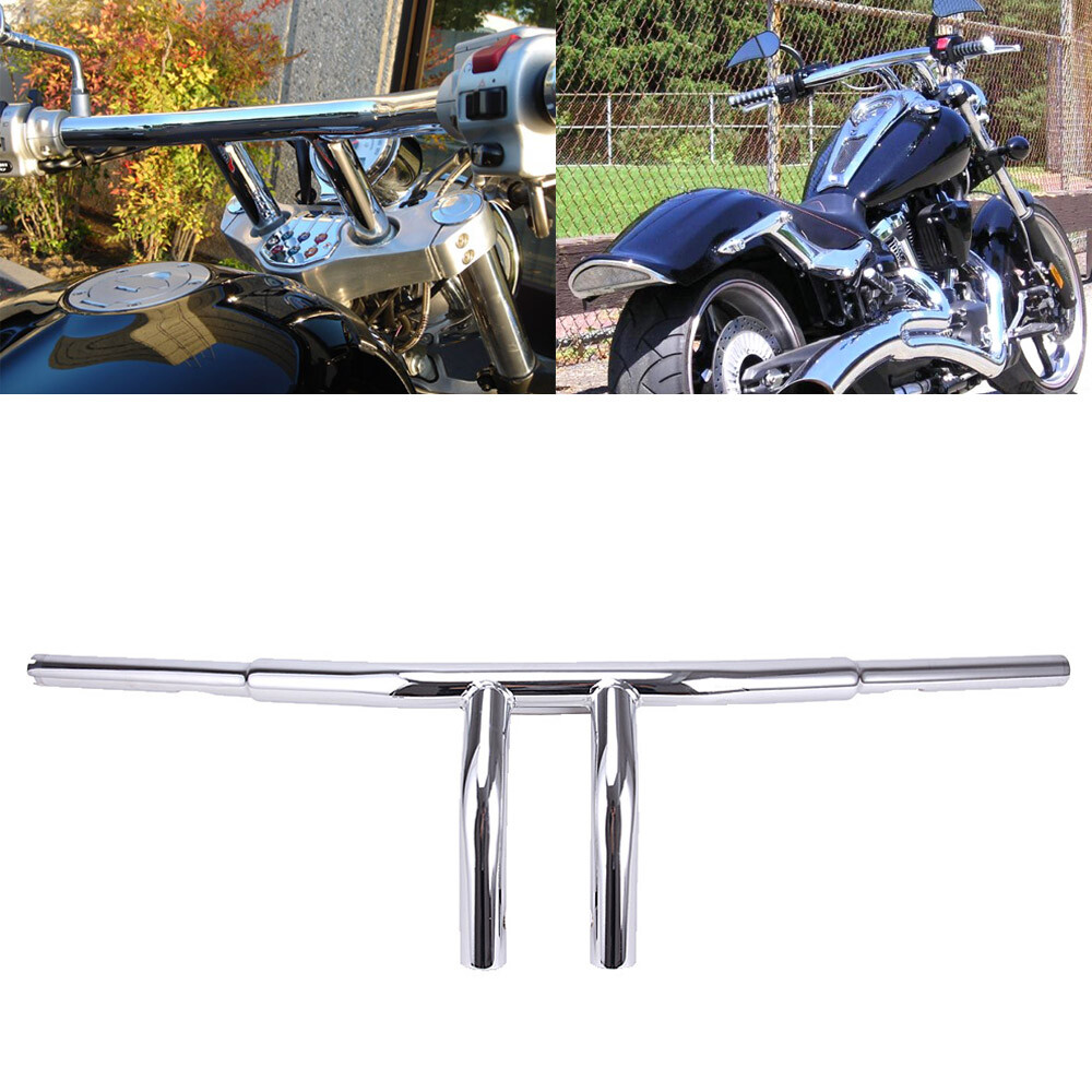 1-1/4″ 8″ RISE T-BARS HANDLEBAR DRAG BAR RETRO MOTORCYCLE CUSTOM UNIVERSAL