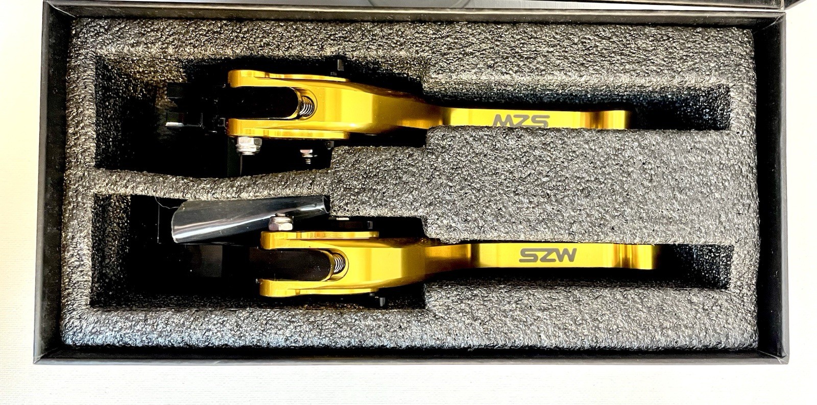 **MZS short Set,adjustable CNC Billet 6061-T6 Aluminum,GOLD,Brake &Clutch Levers