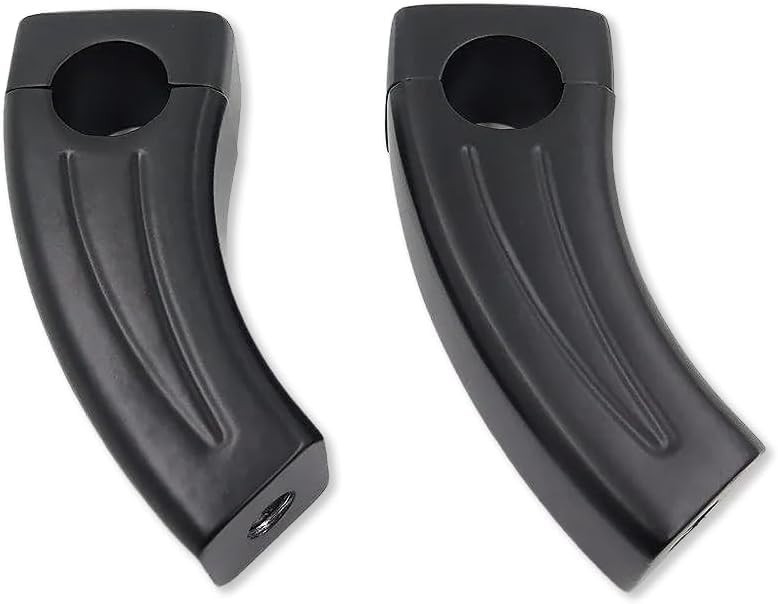 Motorcycle Handlebar Risers 1 Inch Black Billet Aluminum Honda Cruiser 5 Inch
