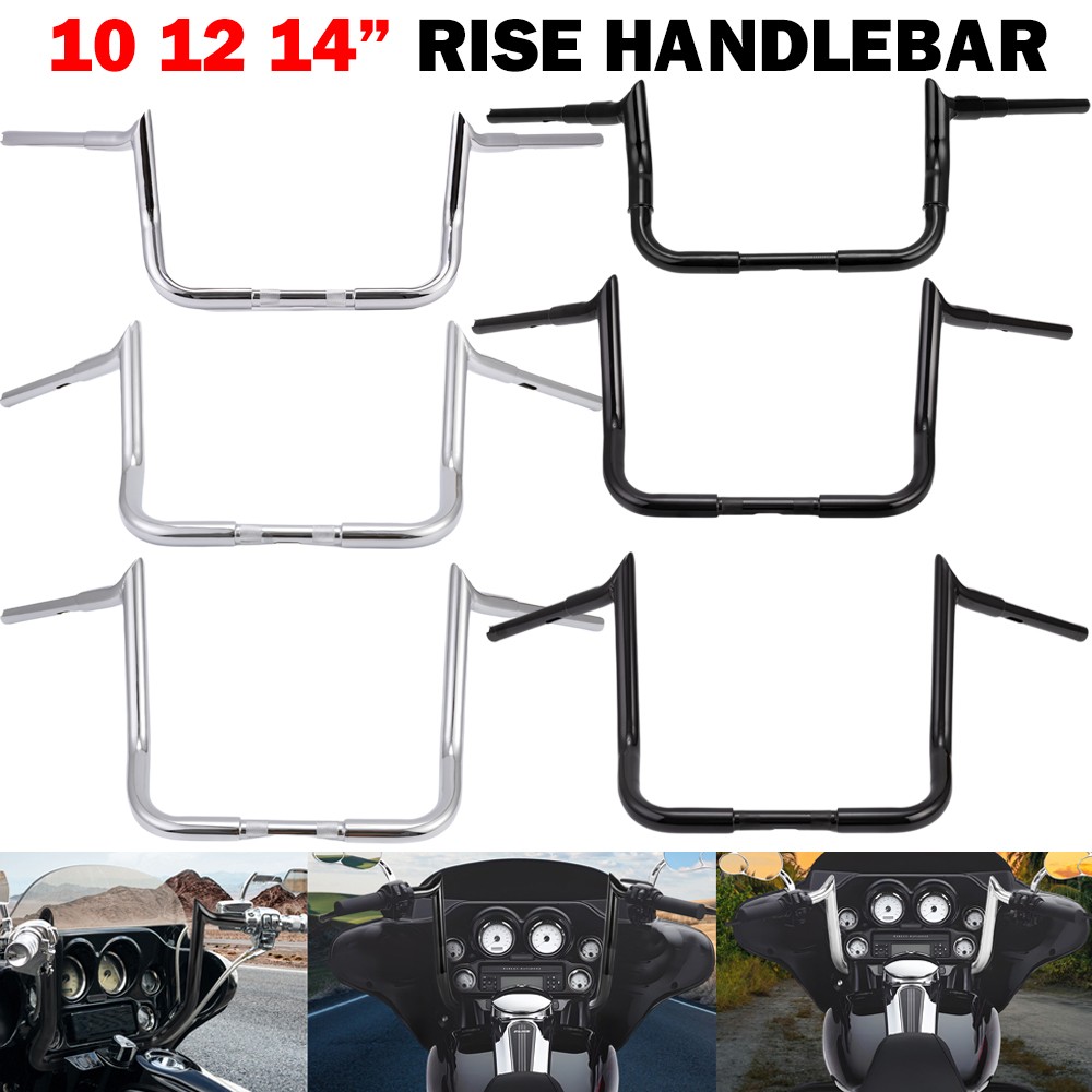10″ 12″ 14″ Meathook Ape Hangers Handlebar for Harley Electra Glide Street Glide