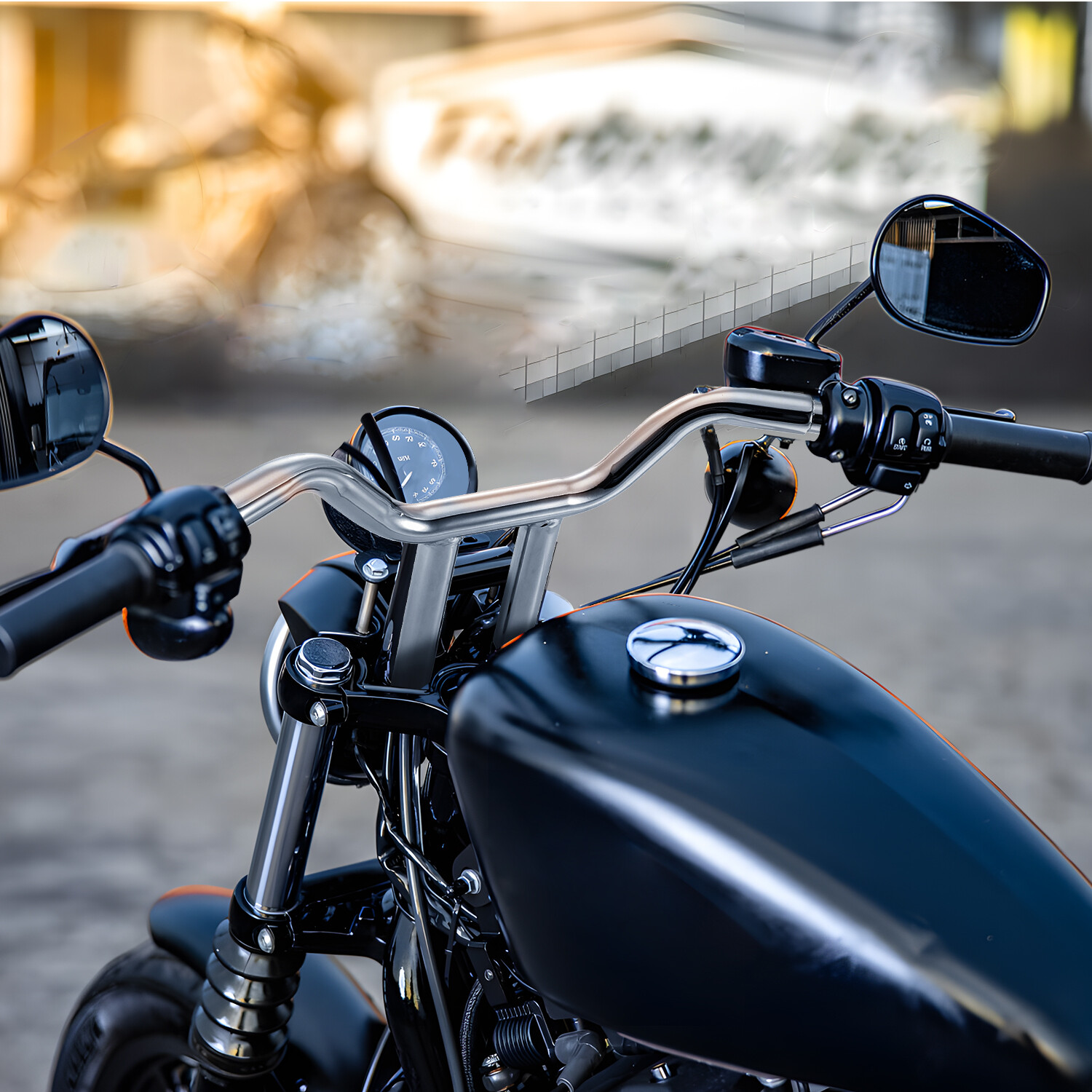 10/12/14/16/18″ Motorcycle MX-T Bars Handlebar For Harley Sportster 883 Softail