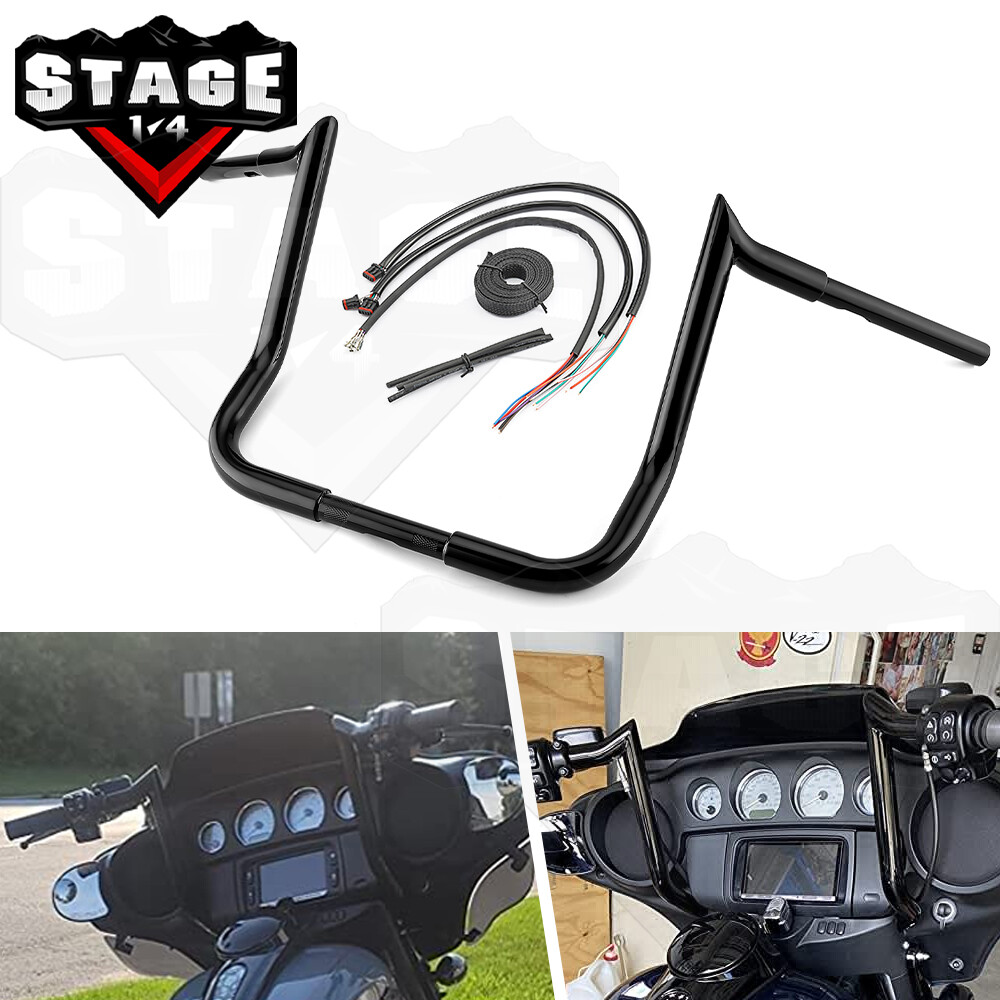 MOFUN 14″ Meathooks Monkey Bar Handlebar Wire For Harley Street Glide Special