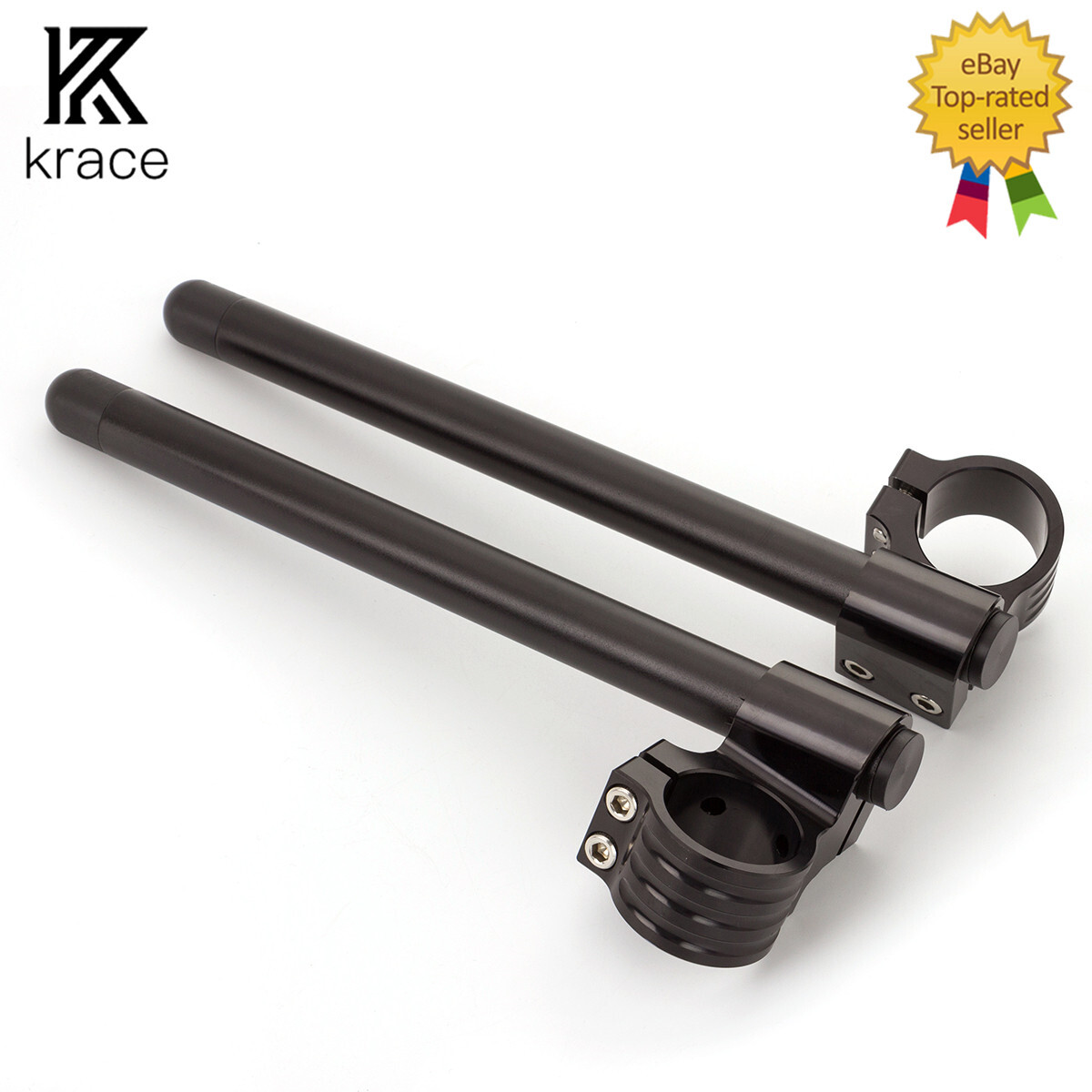 37mm Rised Fork Clip on Handlebar Clamp Tube Ends CNC For Ninja 250R Ninja 300R