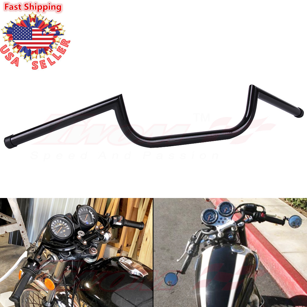 Motorcycle 7/8″ Diameter Clubman Universal Handlebars Bars Rise For Cafe Racer