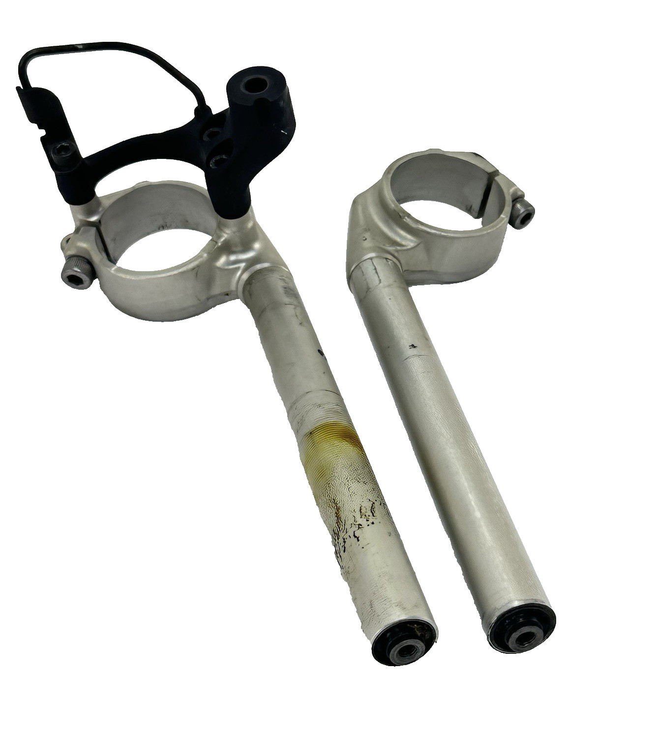 2004 – 2006 YAMAHA YZF R1 CLIP ON HANDLE BARS LEFT RIGHT SET PAIR SILVER