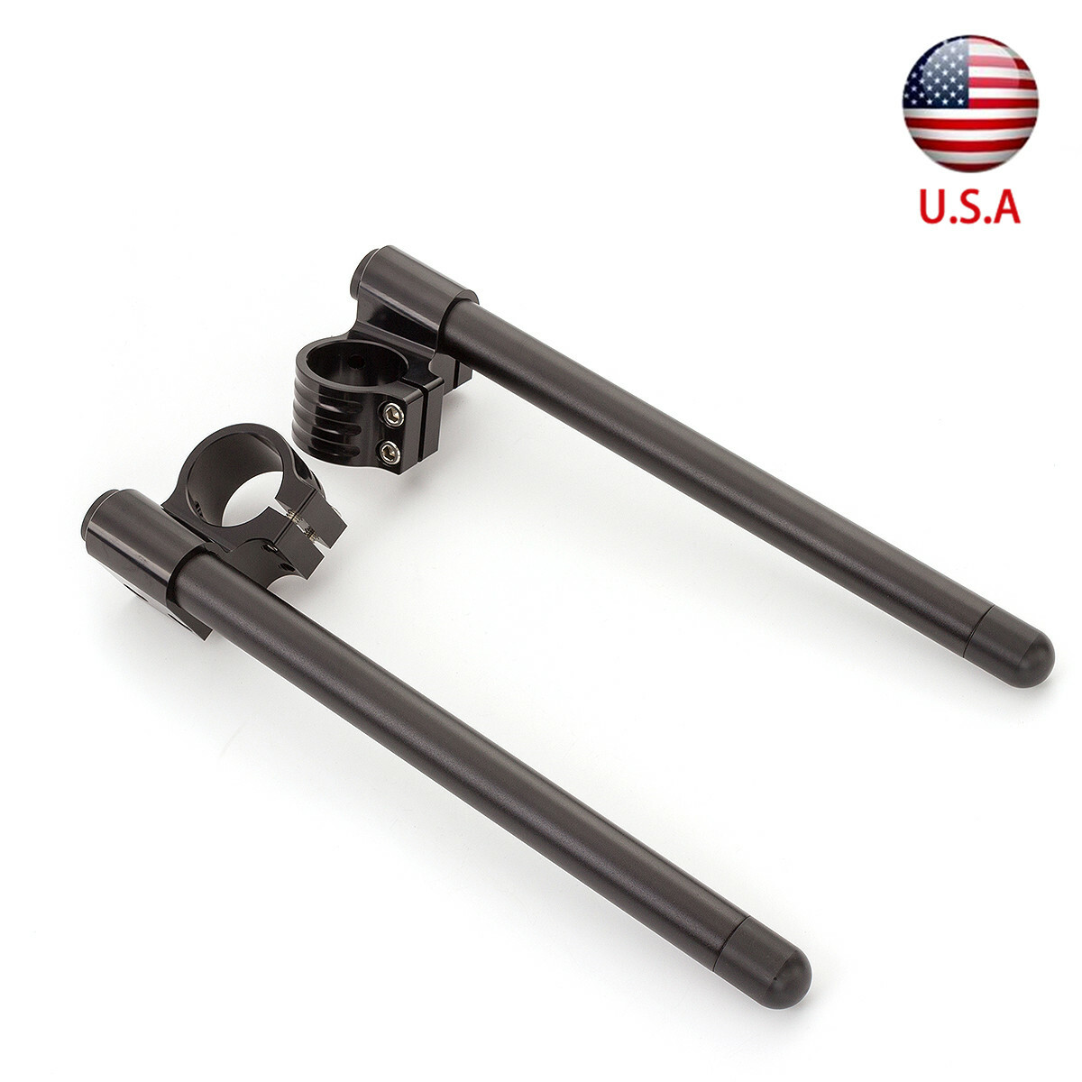 51mm Rised High CNC Fork Clip on Handlebar Clamp Tube Mount Handle Bar 10Degrees