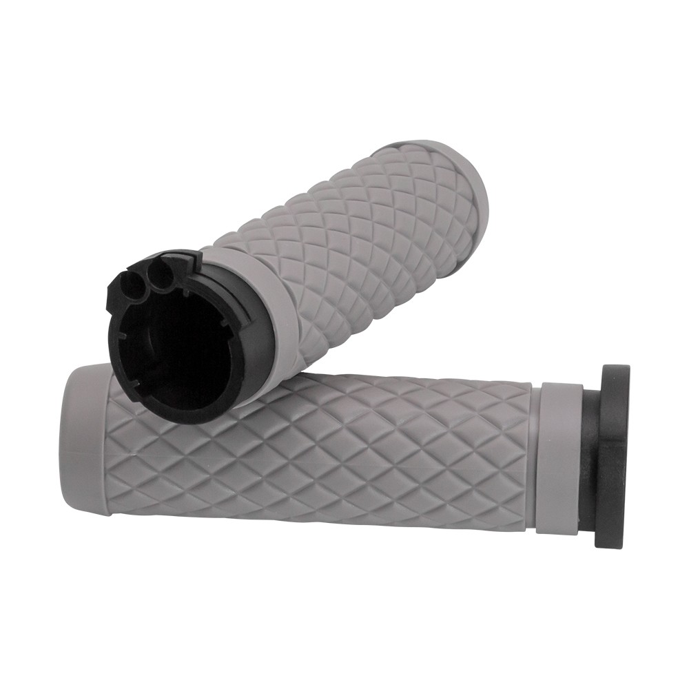 For Harley New Gray 1″ Cable Throttle Hand Grips Rubber Tube Soft Rubber