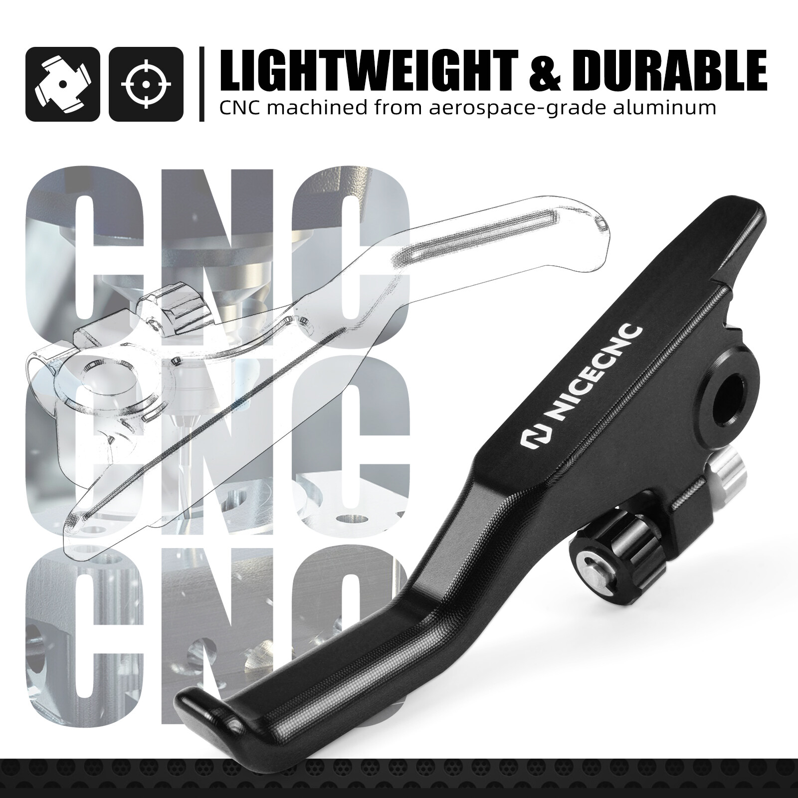 NICECNC Shorty Hand Brake Lever For KTM 150-500 EXC/EXCF/XCW/XCF-W/XWF 2014-2025