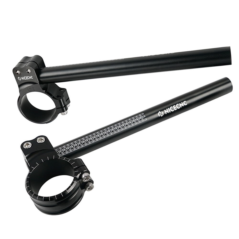 7 Degree Clip-on Handlebars Universal Fit 50mm Fork Tube For Honda Suzuki Ducati