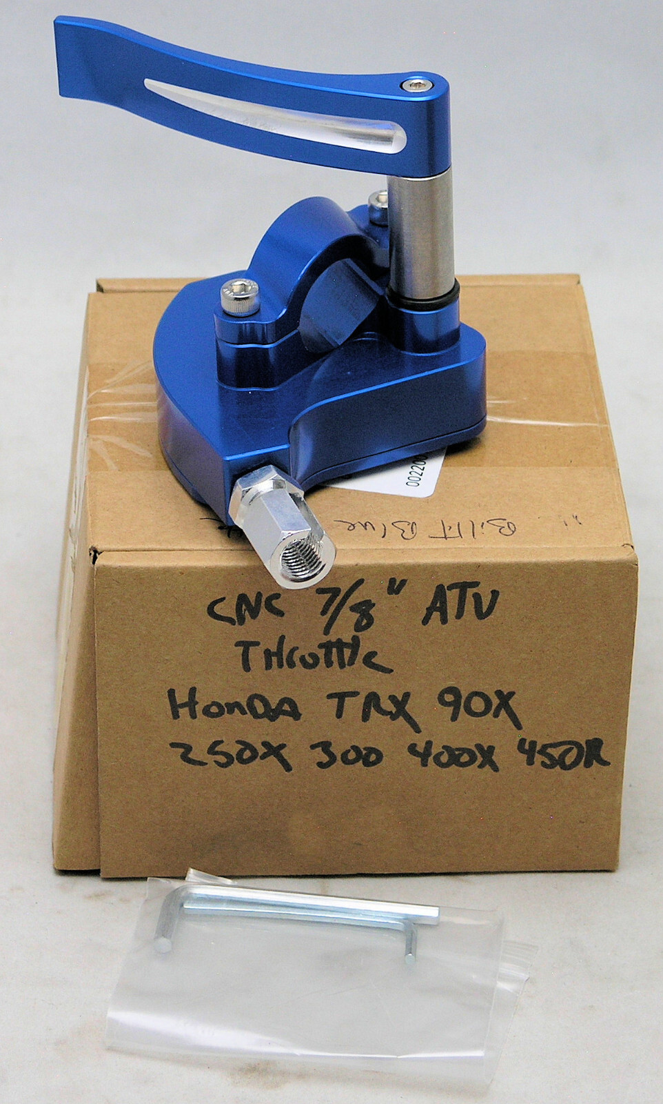 Universal ATV 7/8″ 22mm CNC Billet Aluminum Anodized Blue Lever Thumb Controller