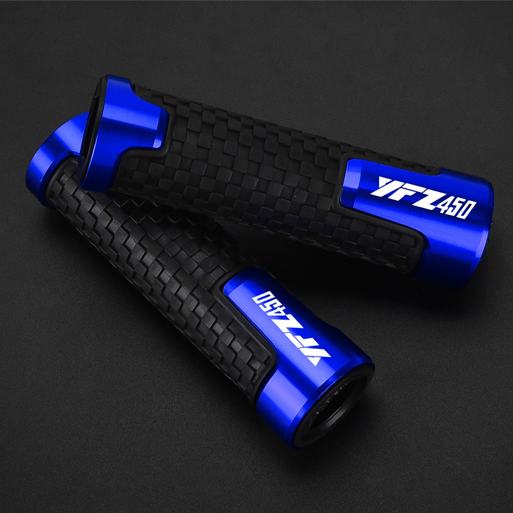 Blue For Yamaha YFZ450 YFZ450R YFZ450X YFZ CNC Grips Handle Handlebar 7/8″ 22mm
