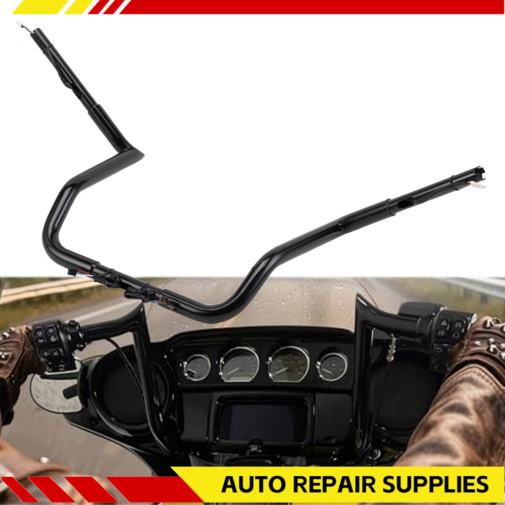 14″ Rise PRE-WIRED Ape Hanger Handlebars For Harley Electra Glide Ultra Classic