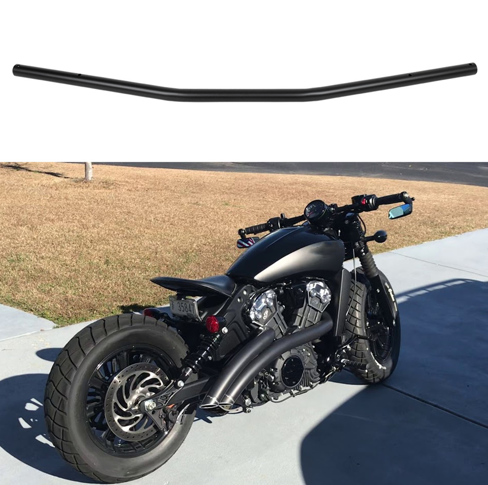1″ 25mm Drag Bar Tracker Handlebar Bars Motorcycle For Indian Scout Bobber