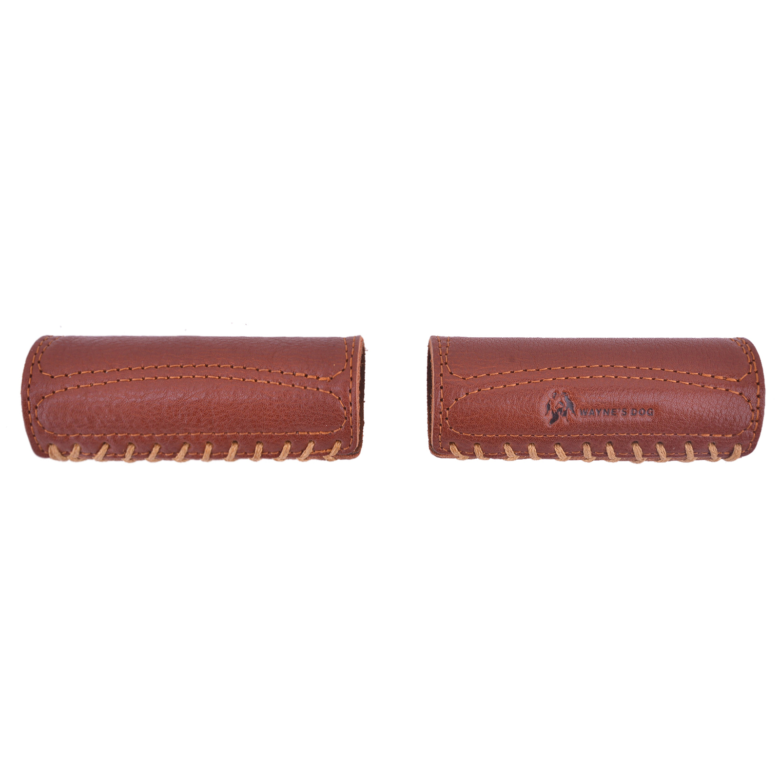 Genuine Cowhide Leather Motorcycle Handlebar Grips Handlebar Cover in Brown