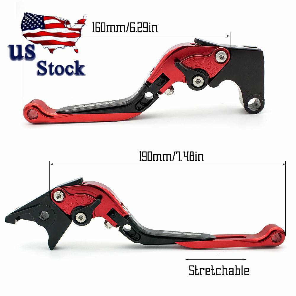 US Stock For Honda CBR900RR 1993-1998 1999 Fold Extend Brake Clutch Levers Red