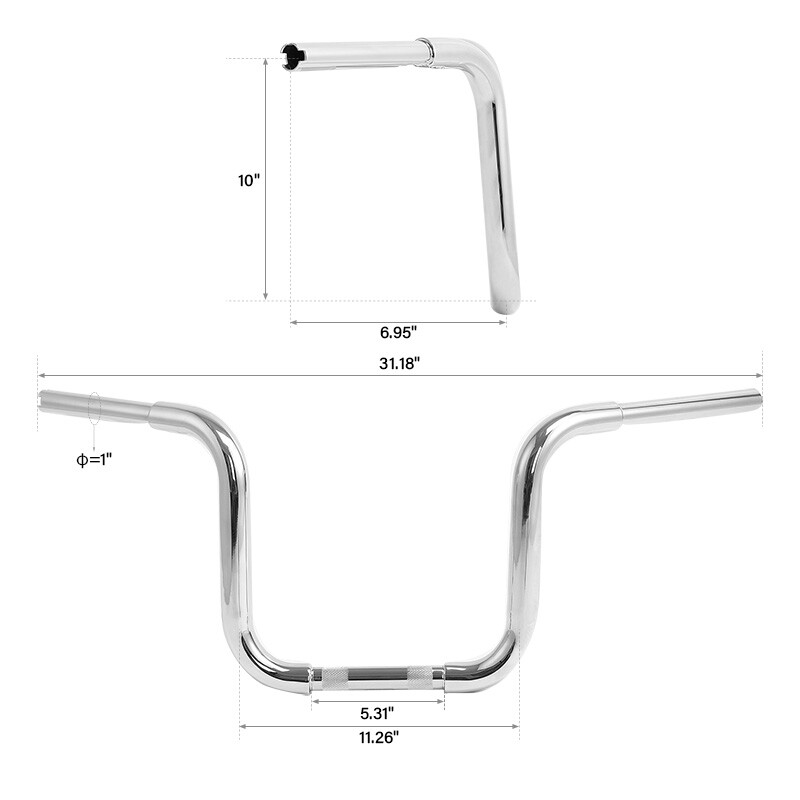 10/12/14/16/18” Rise Ape Hanger Handlebar Fit For Harley Softail Sportster XL