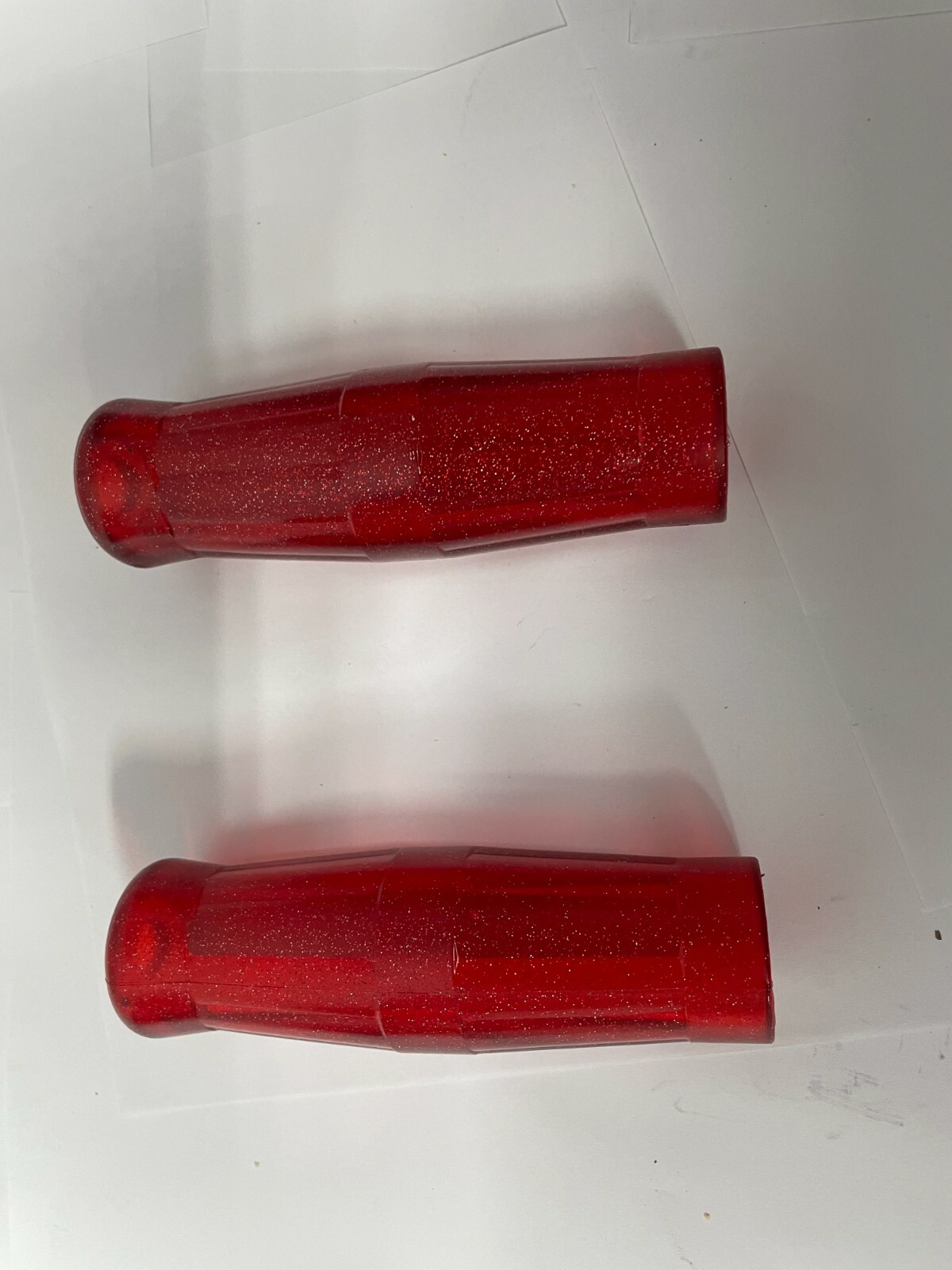 Kawasaki Vintage style red Metal flake coke bottle street Grips 7/8″ 130MM