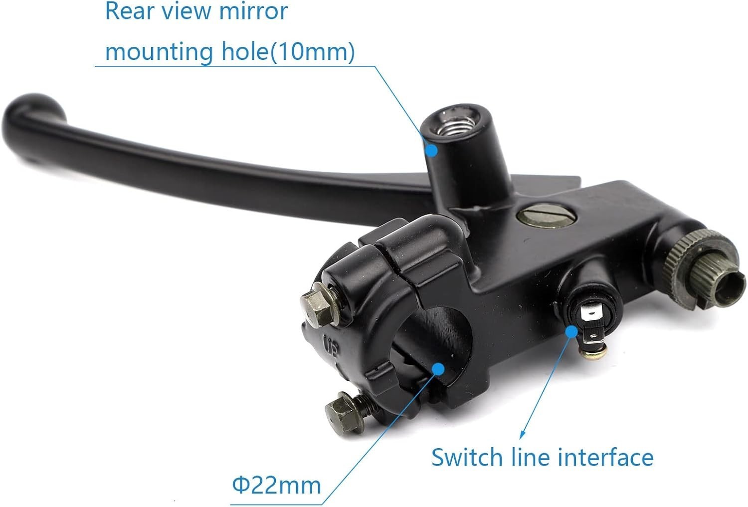 “7/8″” 22Mm Left Clutch Brake Lever Perch with Mirror Mount for Motorcycle Mirro