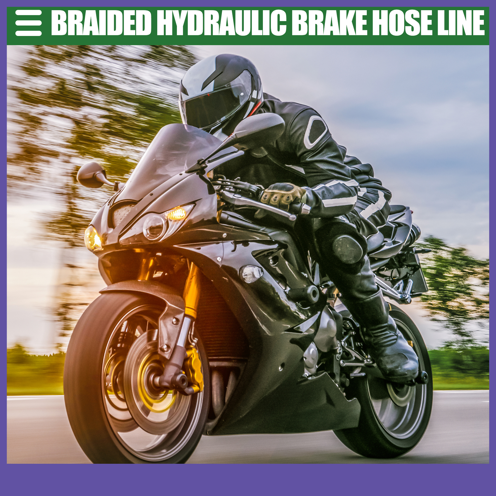 Single 30cm Brake Hose Universal