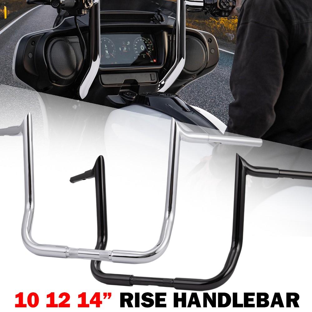 10″ 12″ 14″ Meathook Ape Hangers Handlebar for Harley Electra Glide Street Glide
